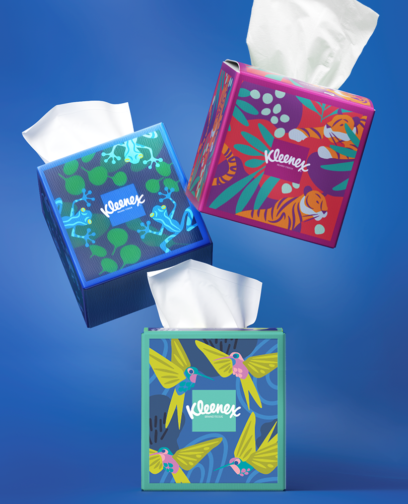 Kleenex Boxes in air